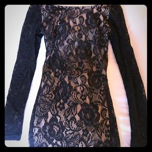 Black lace dress